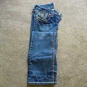 LA idol low rise wide leg jeans